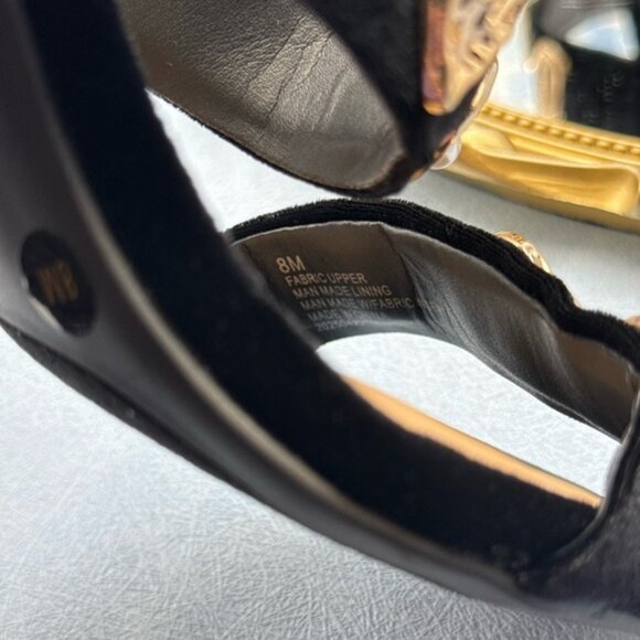 🆕 GIANNI BINI 🧿 NWOB Penei Velvet Pearl Surrealist Ornament Slide Sandal Sz 8 - Picture 8 of 9